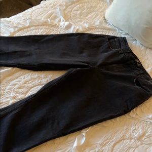 Abercrombie High rise mom jeans black